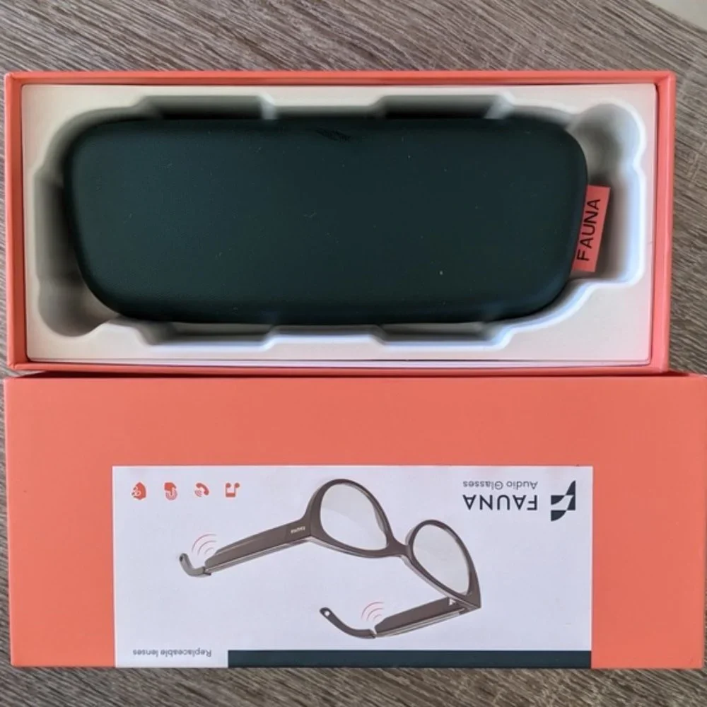 FAUNA Bluetooth Audio Smart Glasses with Blue Light Filter Lenses NWT